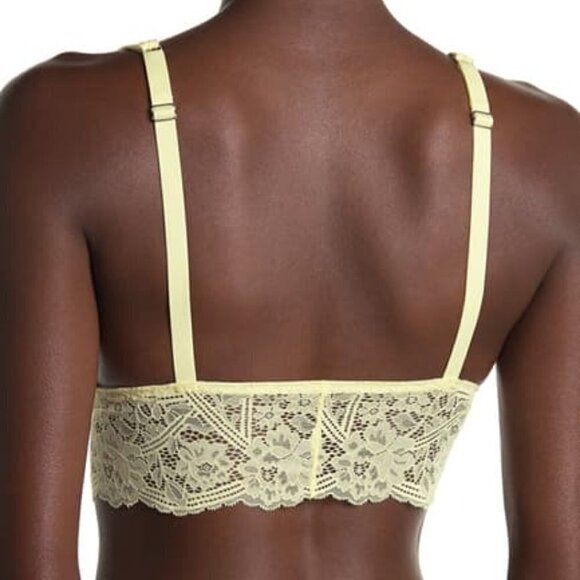 Free People Womens Teegan Longline Lace Trim Bralette Small - Picture 4 of 6